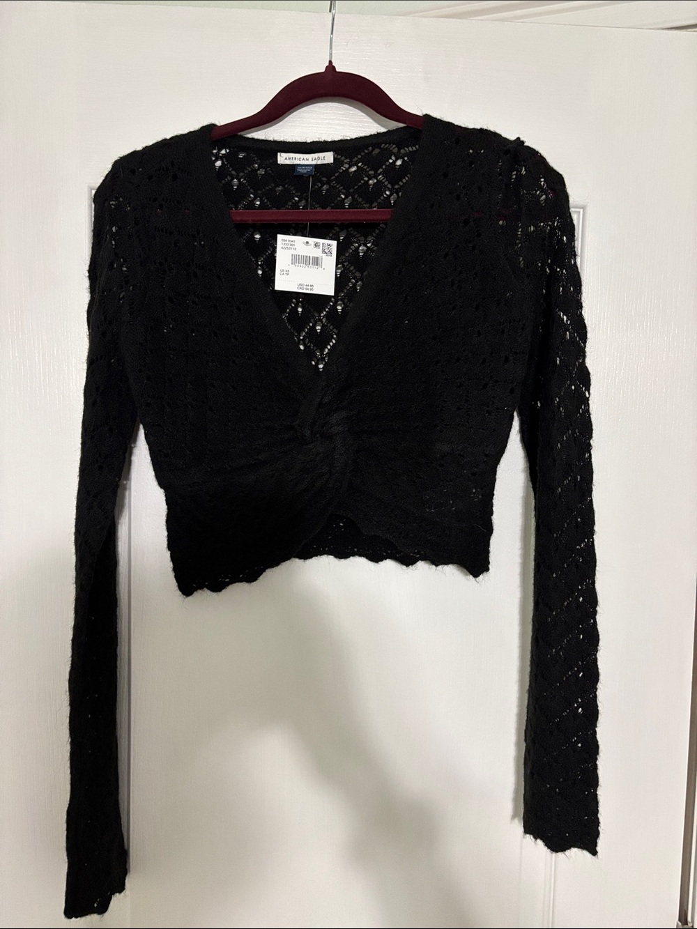 NWT American Eagle Women’s Open Knit Twist Front Sweater